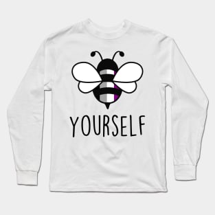 Cute Bee YourSelf Asexual Bee Gay Pride LGBT Rainbow Gift Long Sleeve T-Shirt